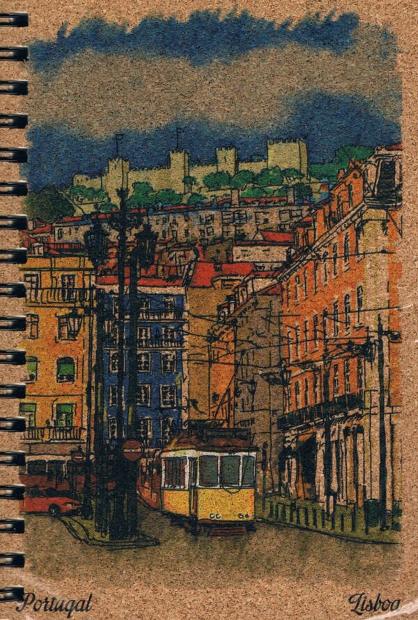 Bloco de Notas em Cortiça Imagem Lisboa em Pintura