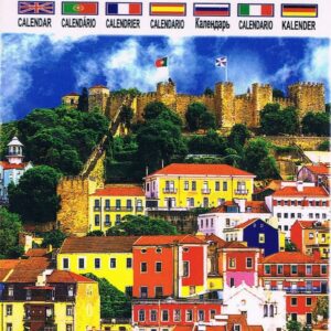 Calendário Pequeno de Lisboa 2021 com 12 imagens - Imagem de lisboa e Castelo de São Jorge