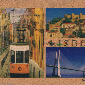 Postal de cortiça de Lisboa, Portugal