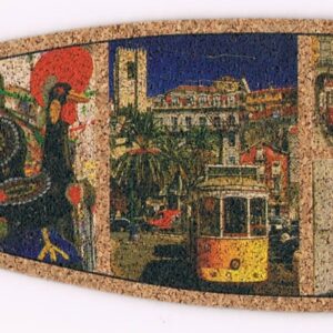 marcador de cortiça em Sardinha com imagens de lisboa