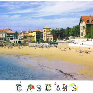 Postal de Papel com imagem de praia em Cascais