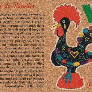postal de cortiça historia do galo de barcelos em italiano