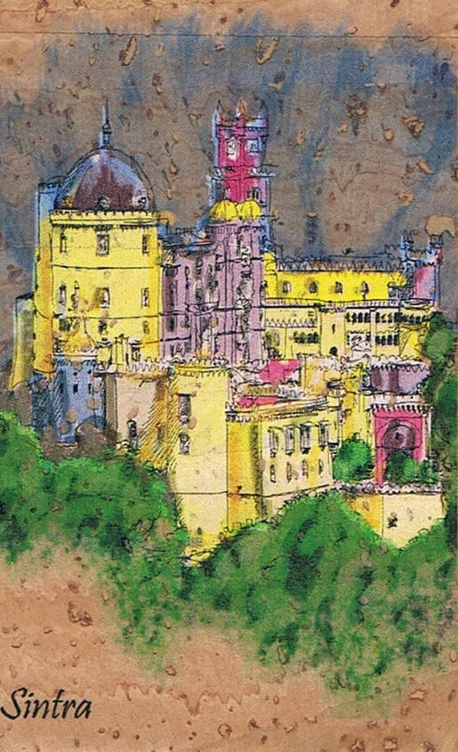 Magnético de Cortiça Castelo da Pena em Pintura