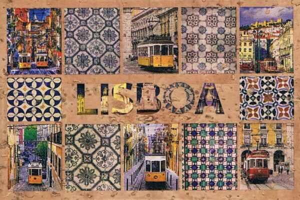 Magnético de Cortiça Lisboa com Imagens e Elétricos