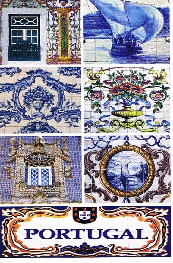 Magnético de Papel Portugal e imagens em Azulejos