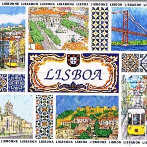 Magnético de Papel Imagens Lisboa em Pintura