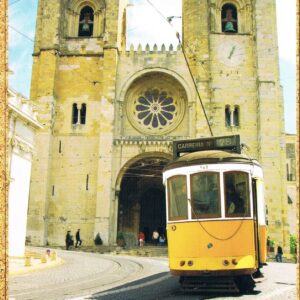 Postal de Papel com Imagem Elétrico Catedral da Sé