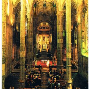 Postal de Papel com Imagem Interior da Catedral da Sé