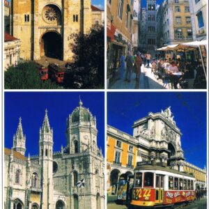 Postal de Papel com Imagens de Lisboa