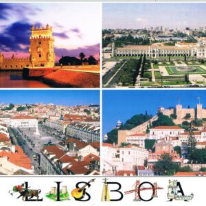 Postal de Papel com Imagens de Lisboa