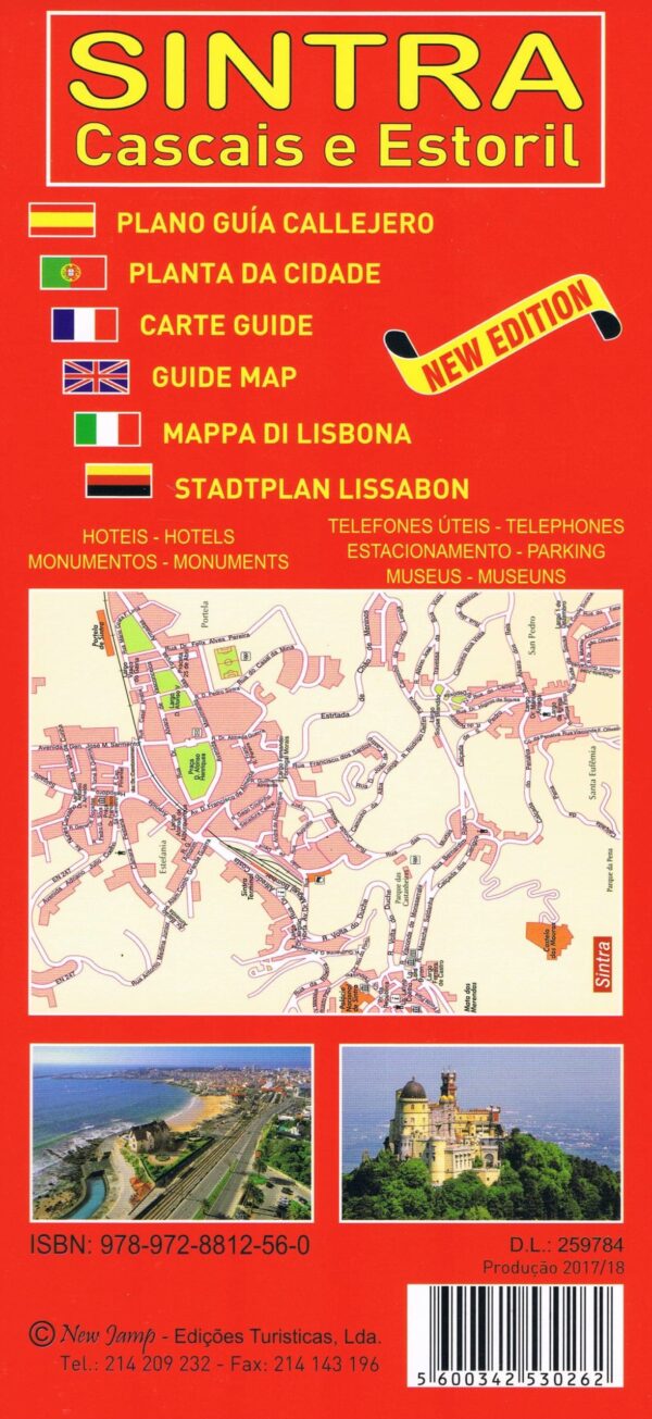 Mapa de Lisboa, Sintra, Cascais e Estoril - Verso
